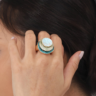Boho Three-Layer Enamel Ring