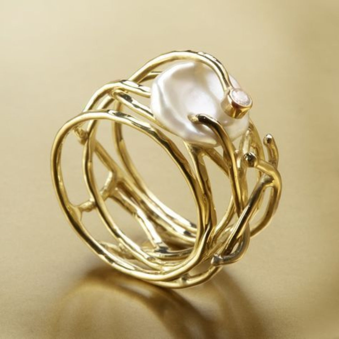 Samira - Dunning Gold and Pear Ring