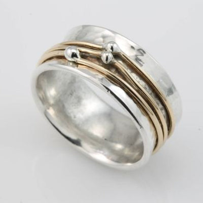 Shine - Vintage Gold Silver Ring