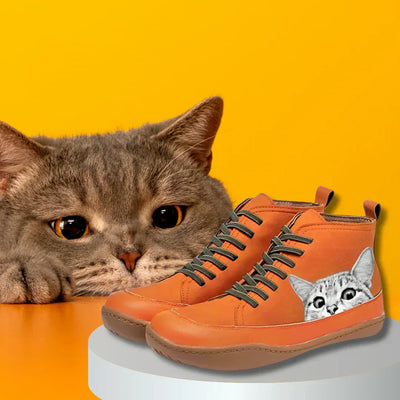 Verene – Leather Ankle Boots Inspired by Cats