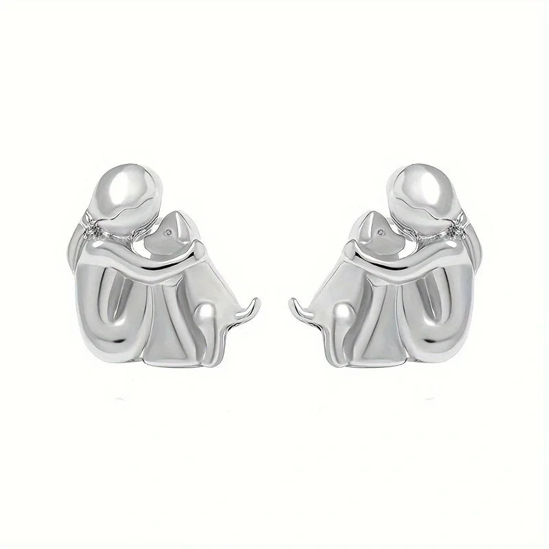 Canine Charm - Playful Dog Icon Earrings
