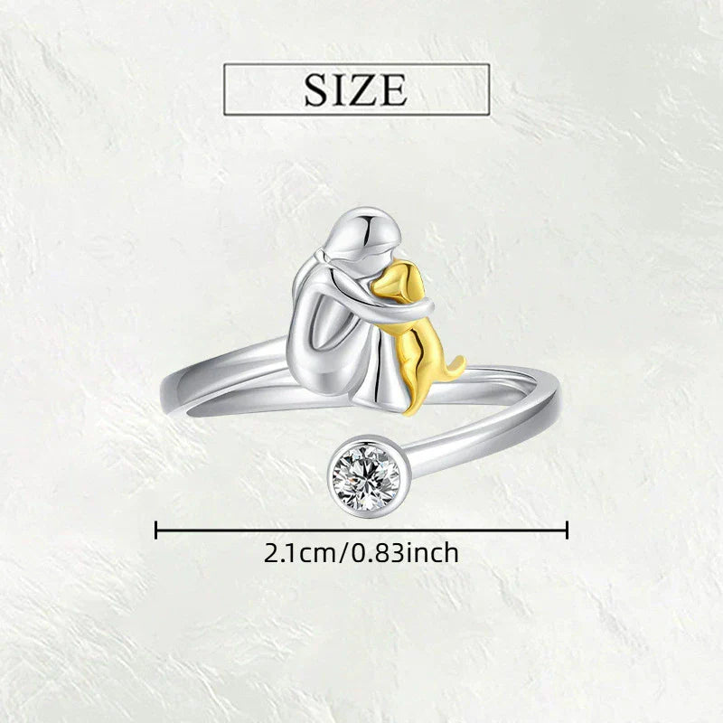 Canine Charm - Playful Dog Icon Ring