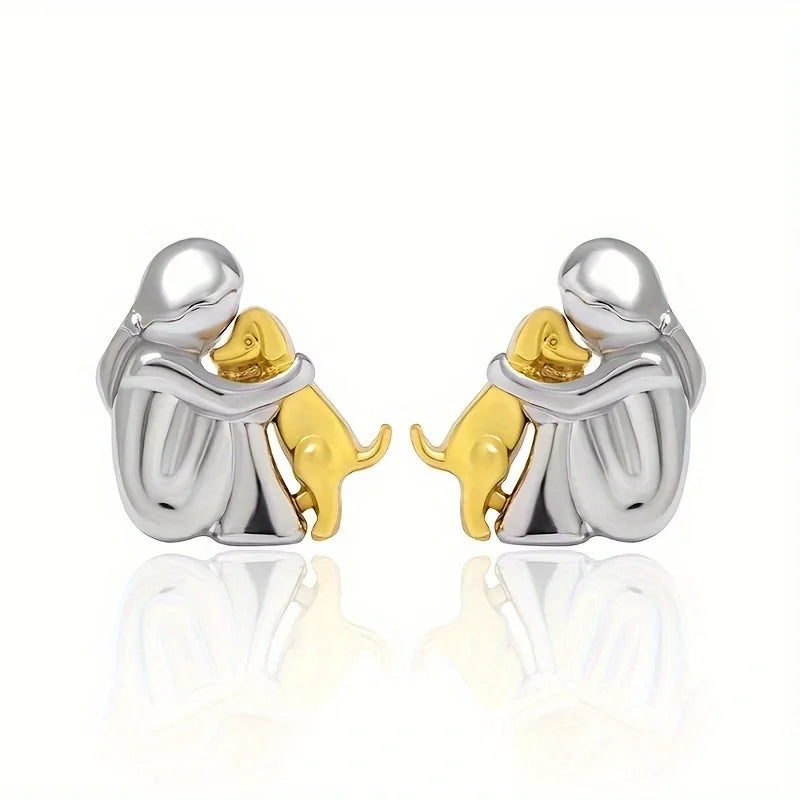Canine Charm - Playful Dog Icon Earrings