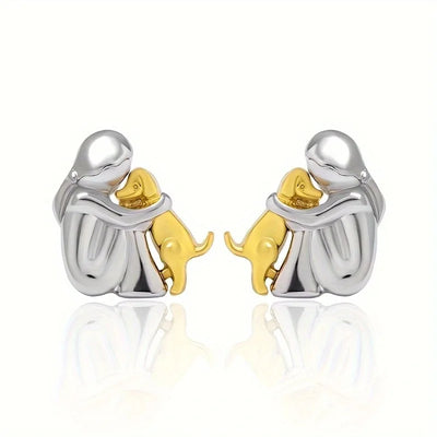 Canine Charm - Playful Dog Icon Earrings