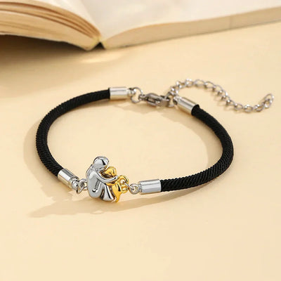 Canine Charm - Stylish Cord Bracelet with Adorable Dog Icon