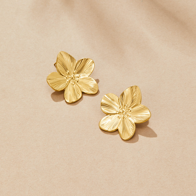 Golden Flower Earrings