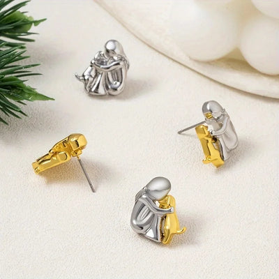 Canine Charm - Playful Dog Icon Earrings