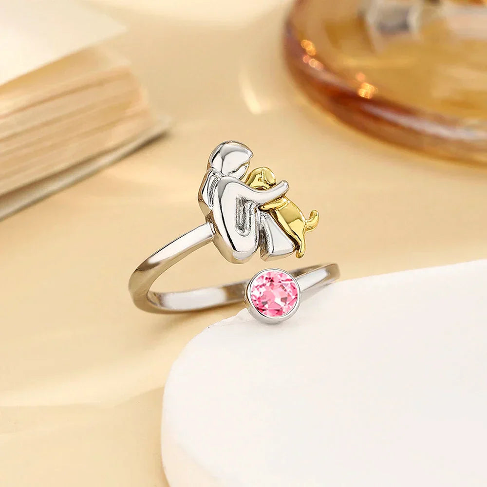 Canine Charm - Playful Dog Icon Ring