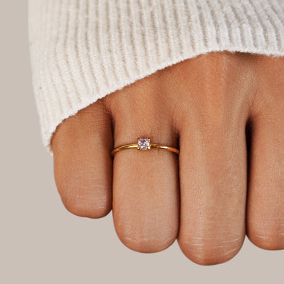 Birthstone Gold Rings--