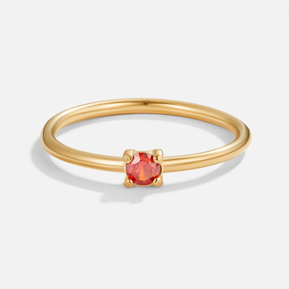 Birthstone Gold Rings--