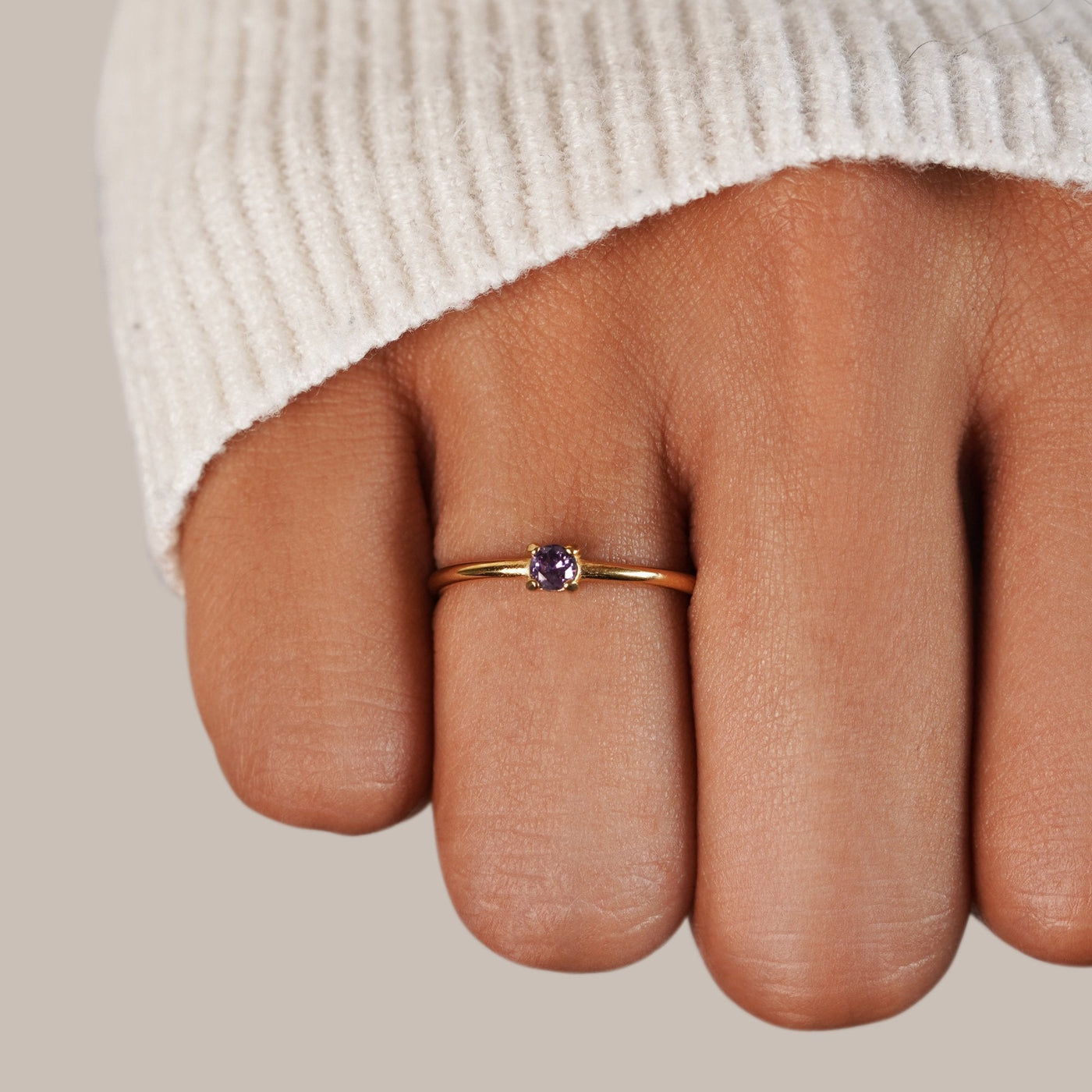 Birthstone Gold Rings--