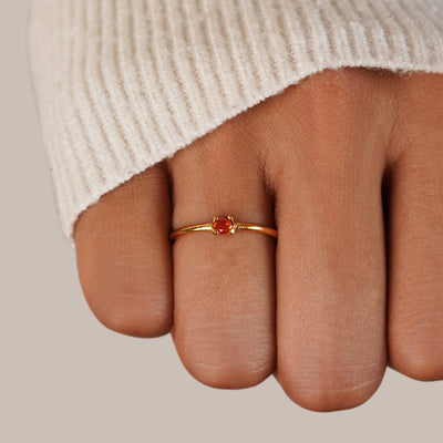 Birthstone Gold Rings--