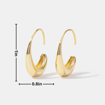 Anna - Drop Hoop Earrings