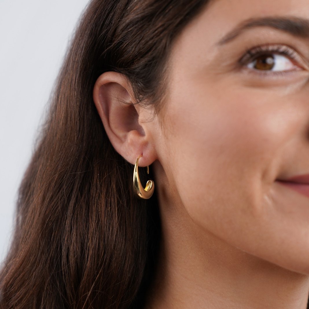 Anna - Drop Hoop Earrings
