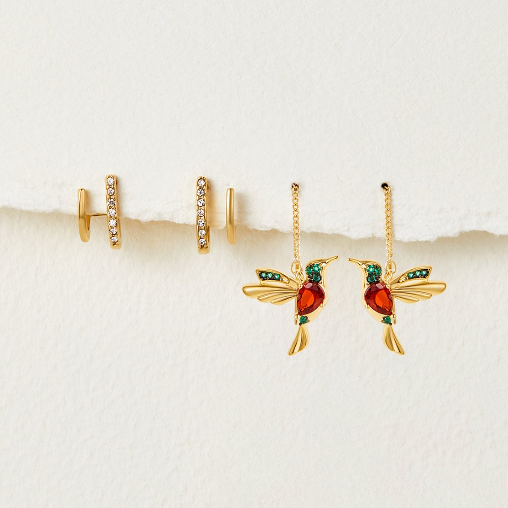 Shimmering Hummingbird Earrings