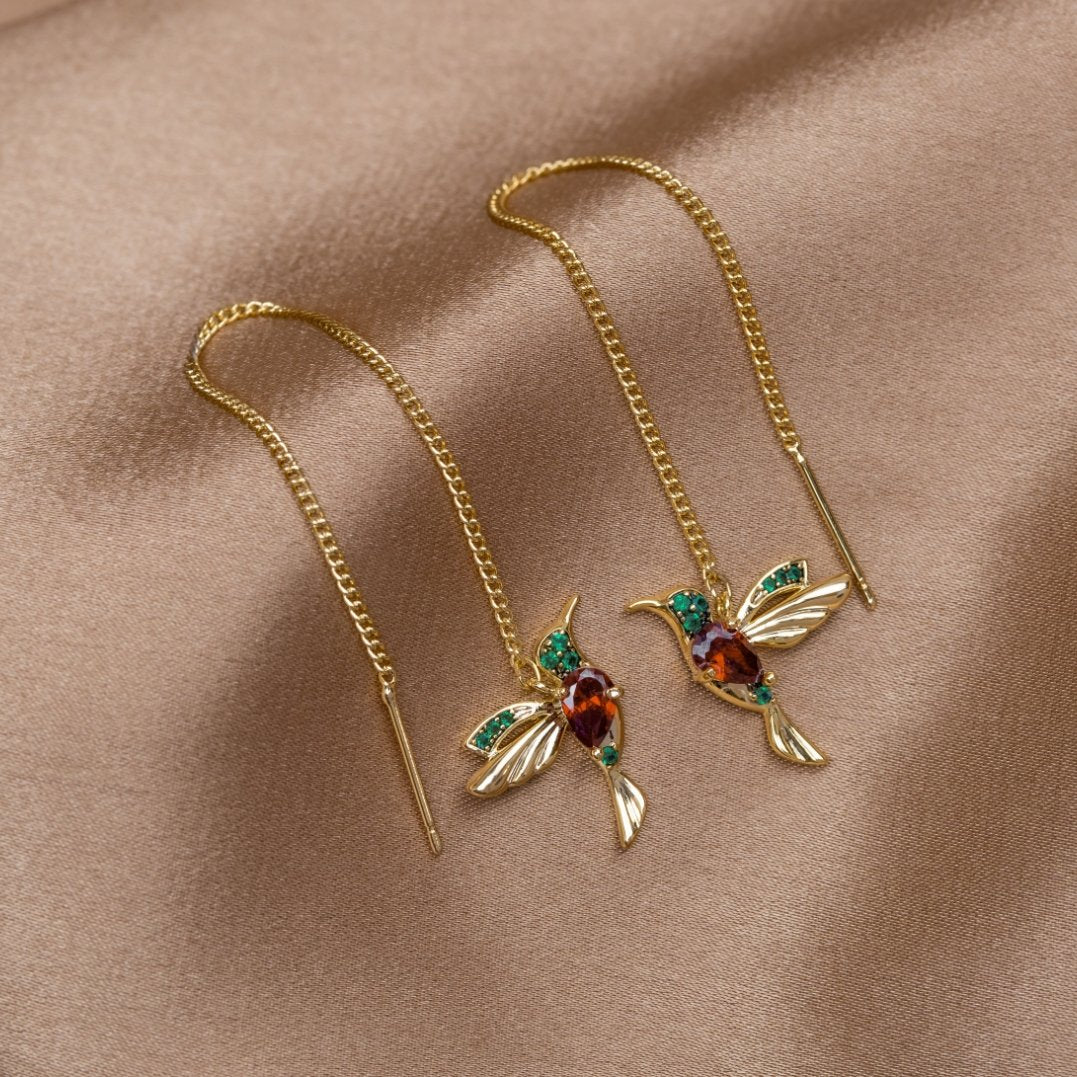 Shimmering Hummingbird Earrings