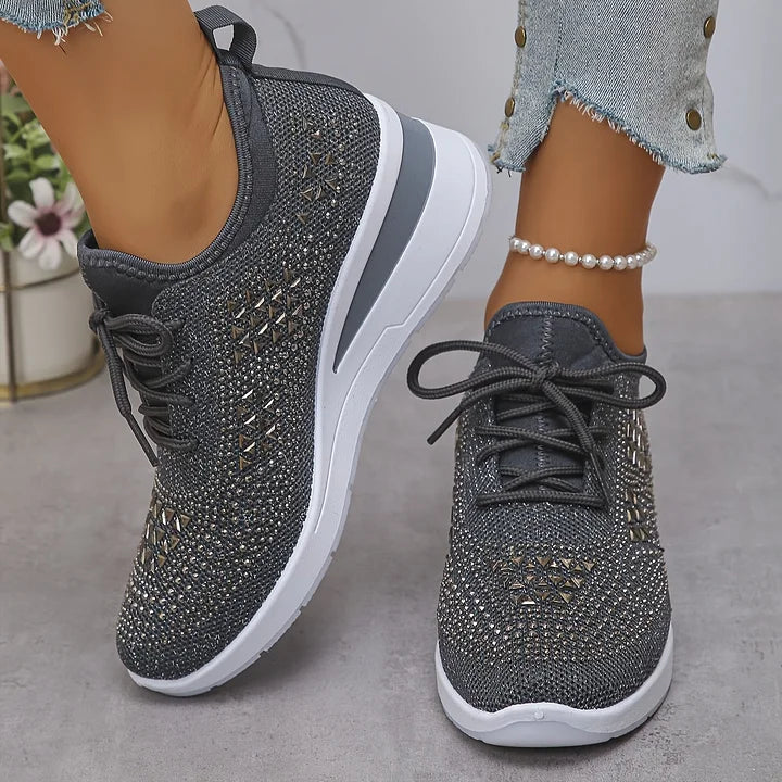 Giselle – Orthopedic Sneakers with Sparkling Stones