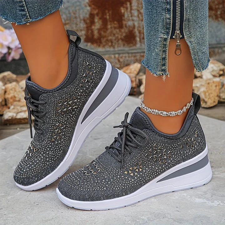 Giselle – Orthopedic Sneakers with Sparkling Stones