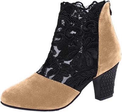 Georgette – Heels with Floral Lace