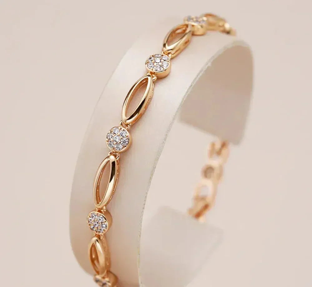 Elegant Gold Zirconia Bracelet