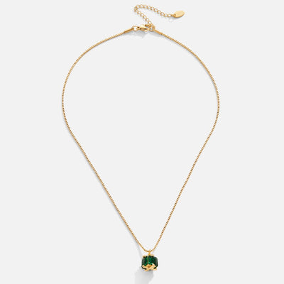 Emerald Cube Pendant