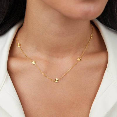 Flower Power Golden Necklace