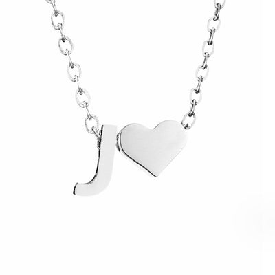 Eternal Love & Letter Silver Necklace