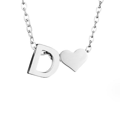 Eternal Love & Letter Silver Necklace