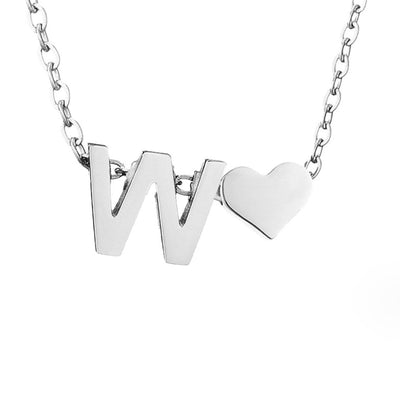 Eternal Love & Letter Silver Necklace