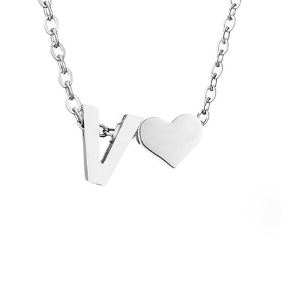 Eternal Love & Letter Silver Necklace