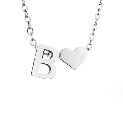Eternal Love & Letter Silver Necklace