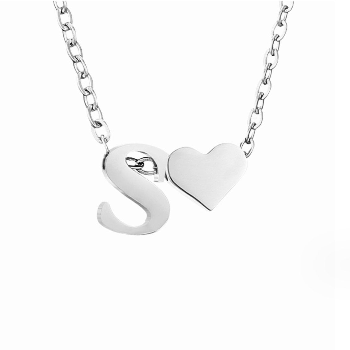 Eternal Love & Letter Silver Necklace