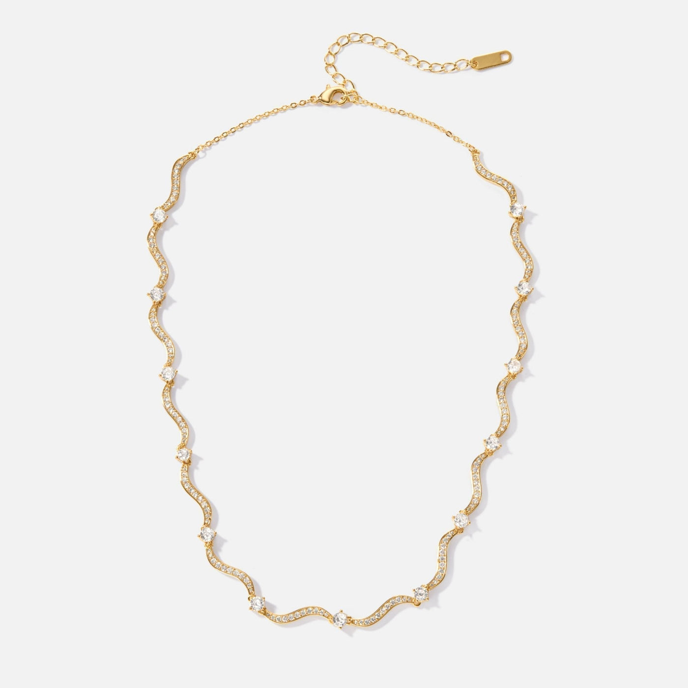 Freya Crystal Waves Necklace