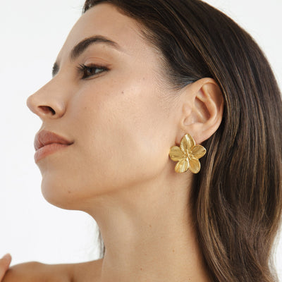 Golden Flower Earrings