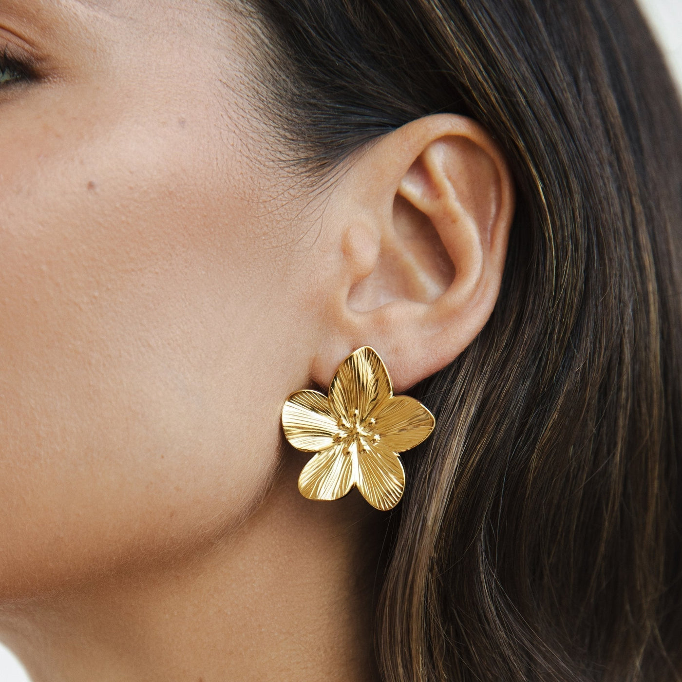 Golden Flower Earrings