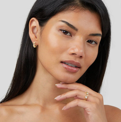 Bees - Golden & Crystal Ring