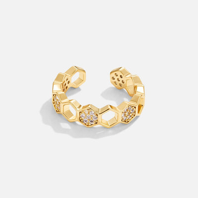 Bees - Golden & Crystal Ring