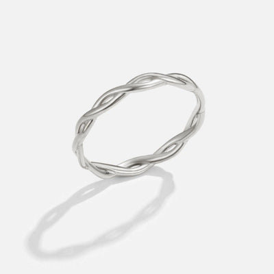 Infinity Silver Twist Ring