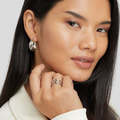 Kiya Gelaagd Silver Ring