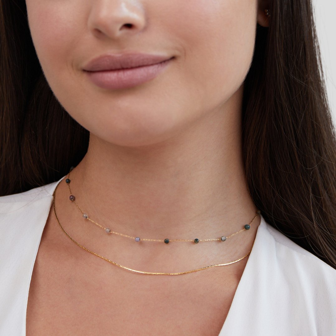 Layered Necklace Alana Gold & Stone
