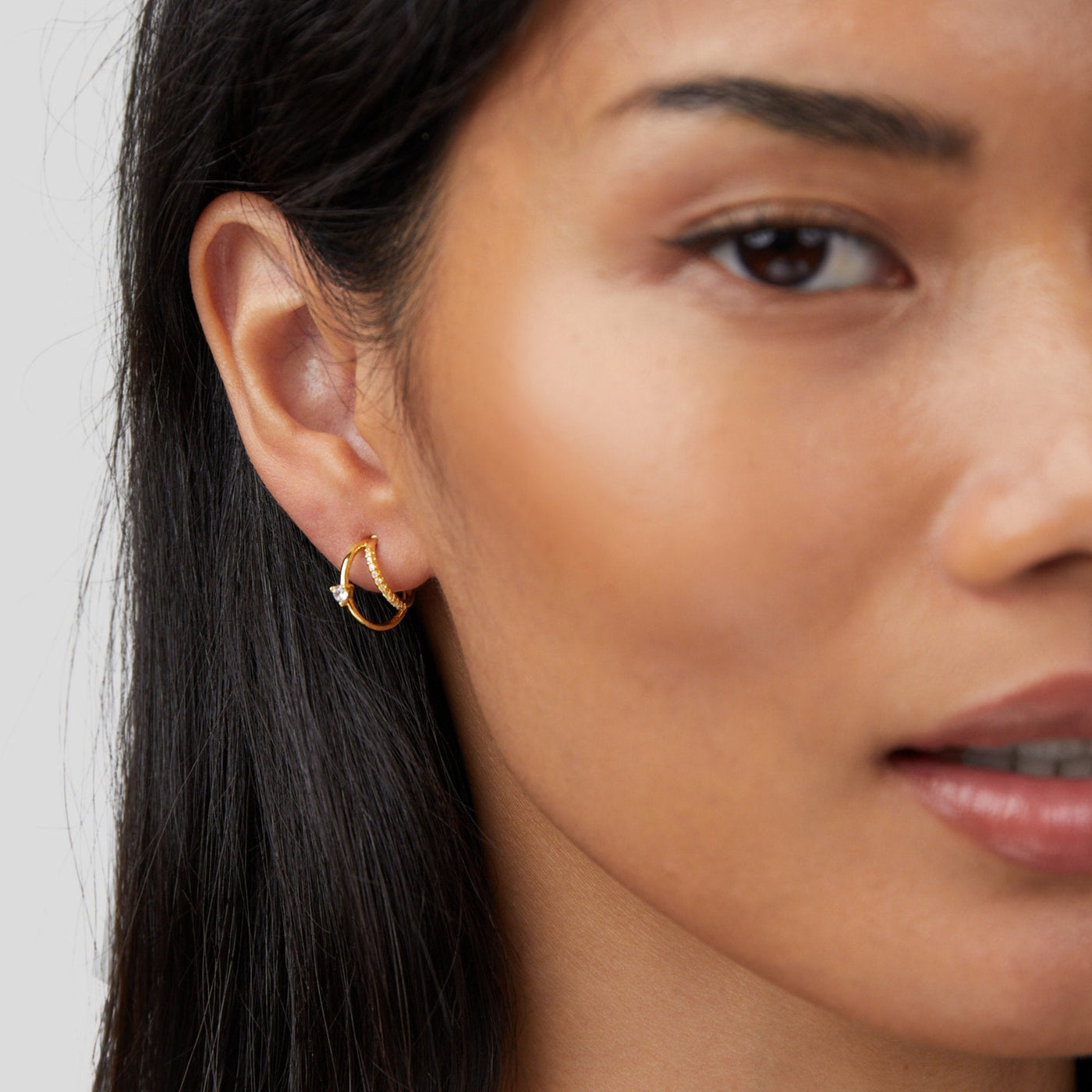 Artie Crystal Golden Earrings