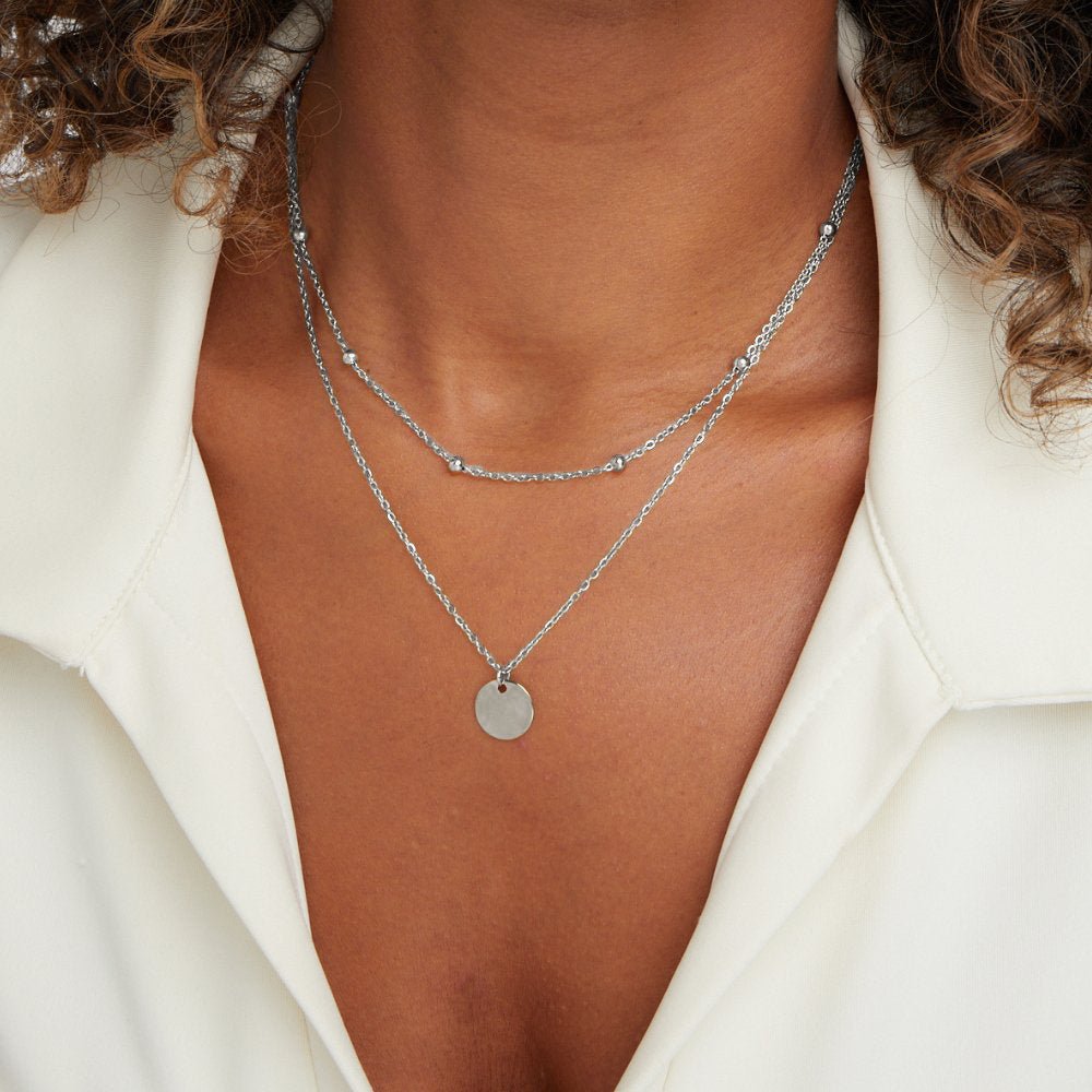 Low Neck Silver Necklace