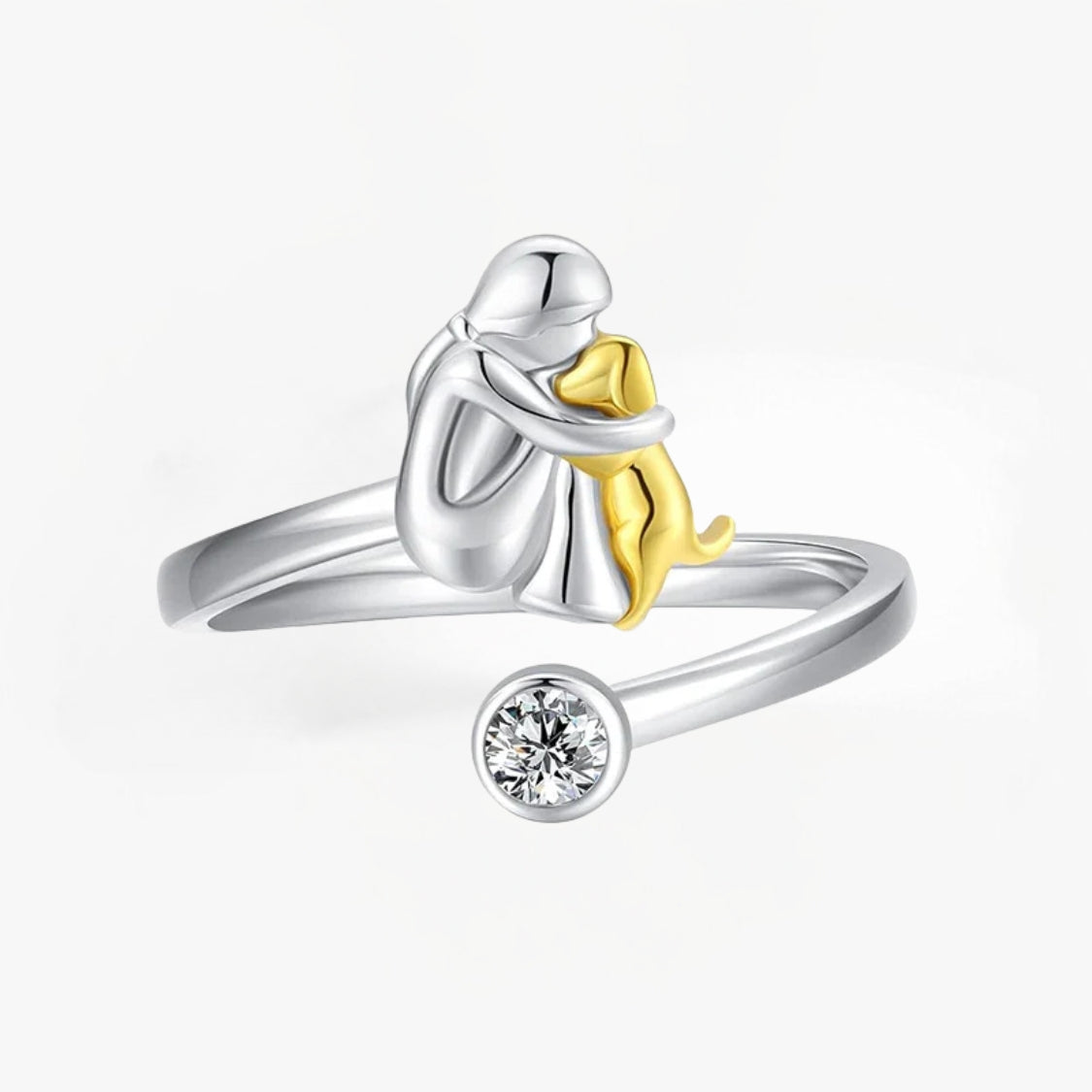 Canine Charm - Playful Dog Icon Ring