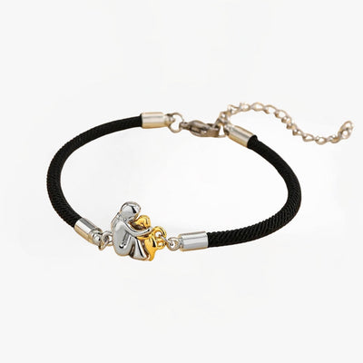 Canine Charm - Stylish Cord Bracelet with Adorable Dog Icon