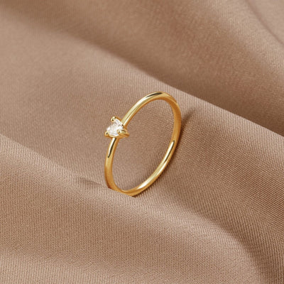 Love - Crystal Heart Ring