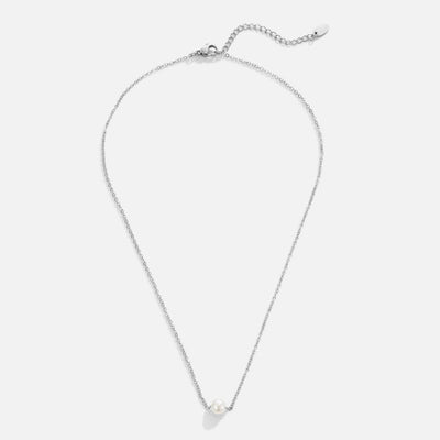 Solitaire Silver Beads Necklace