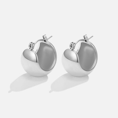 Tara Silver Large Hoops